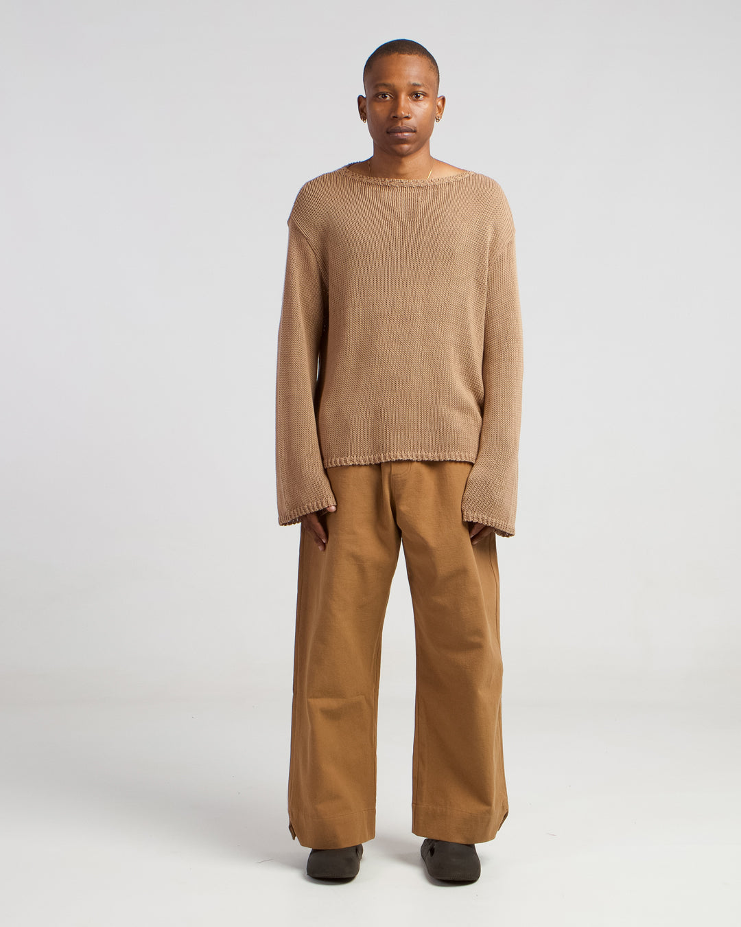 'Belle' Cotton Sweater - NY Khaki