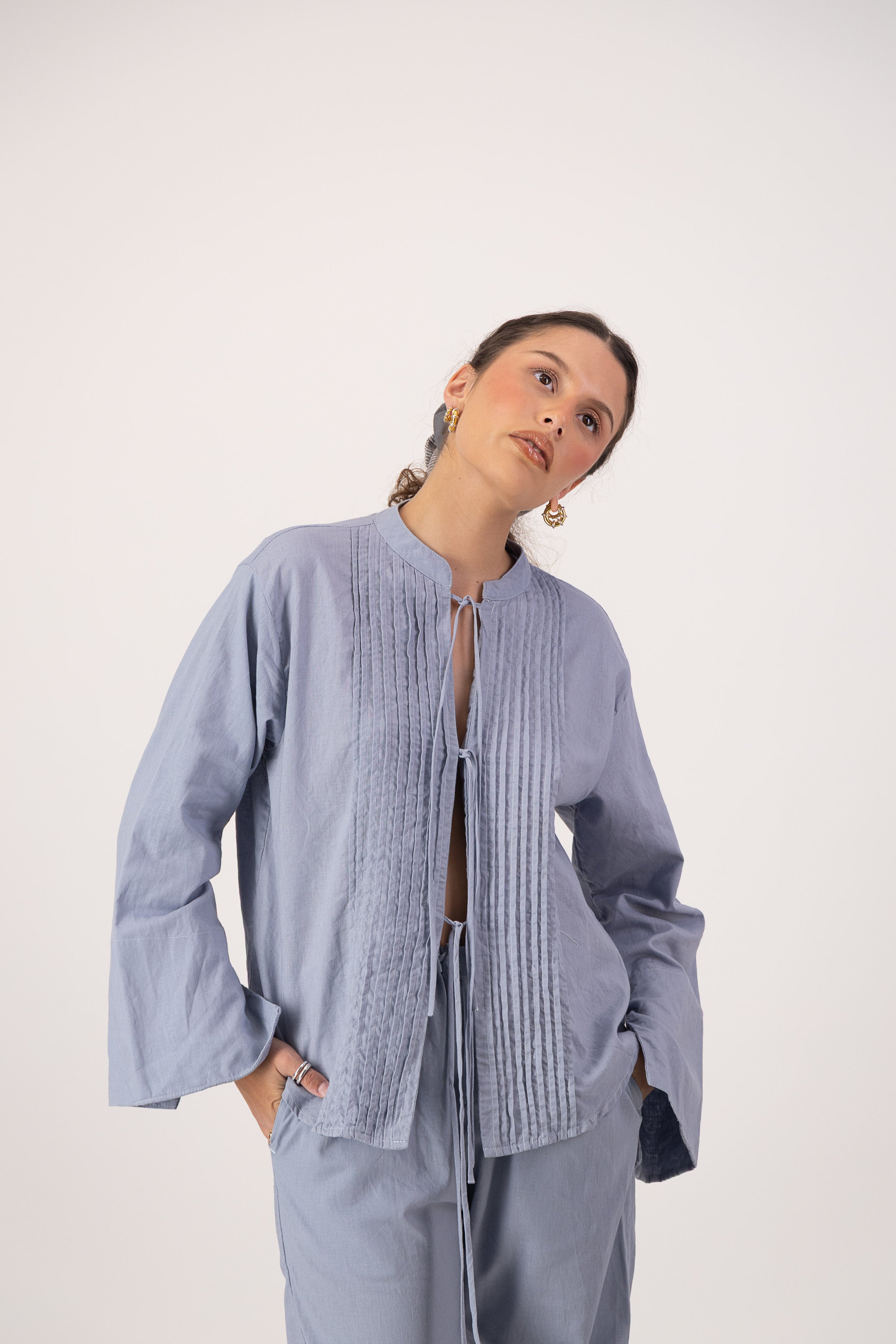 Seraphine Blouse - Silver