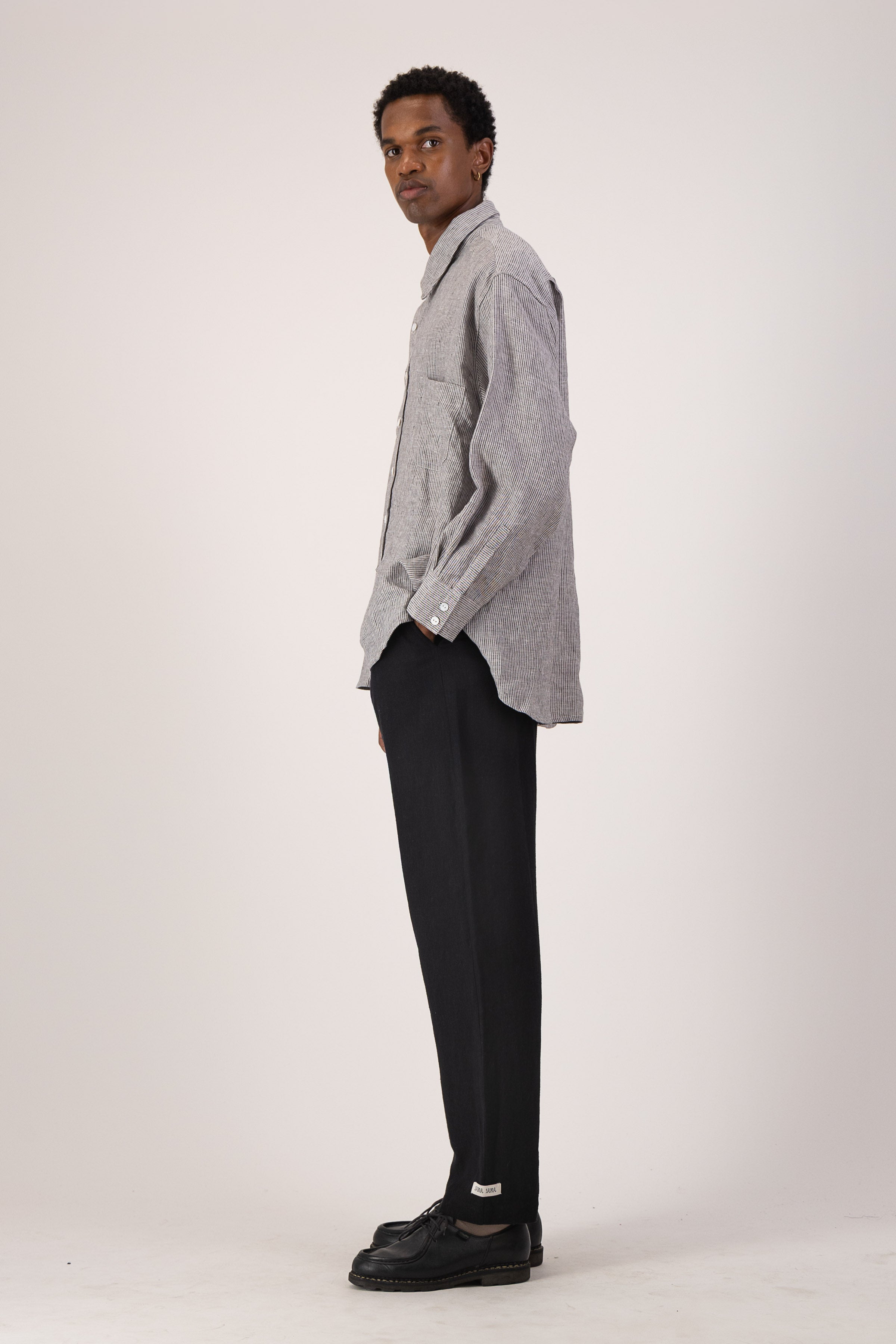 Marina Shirt - Linen Stripe