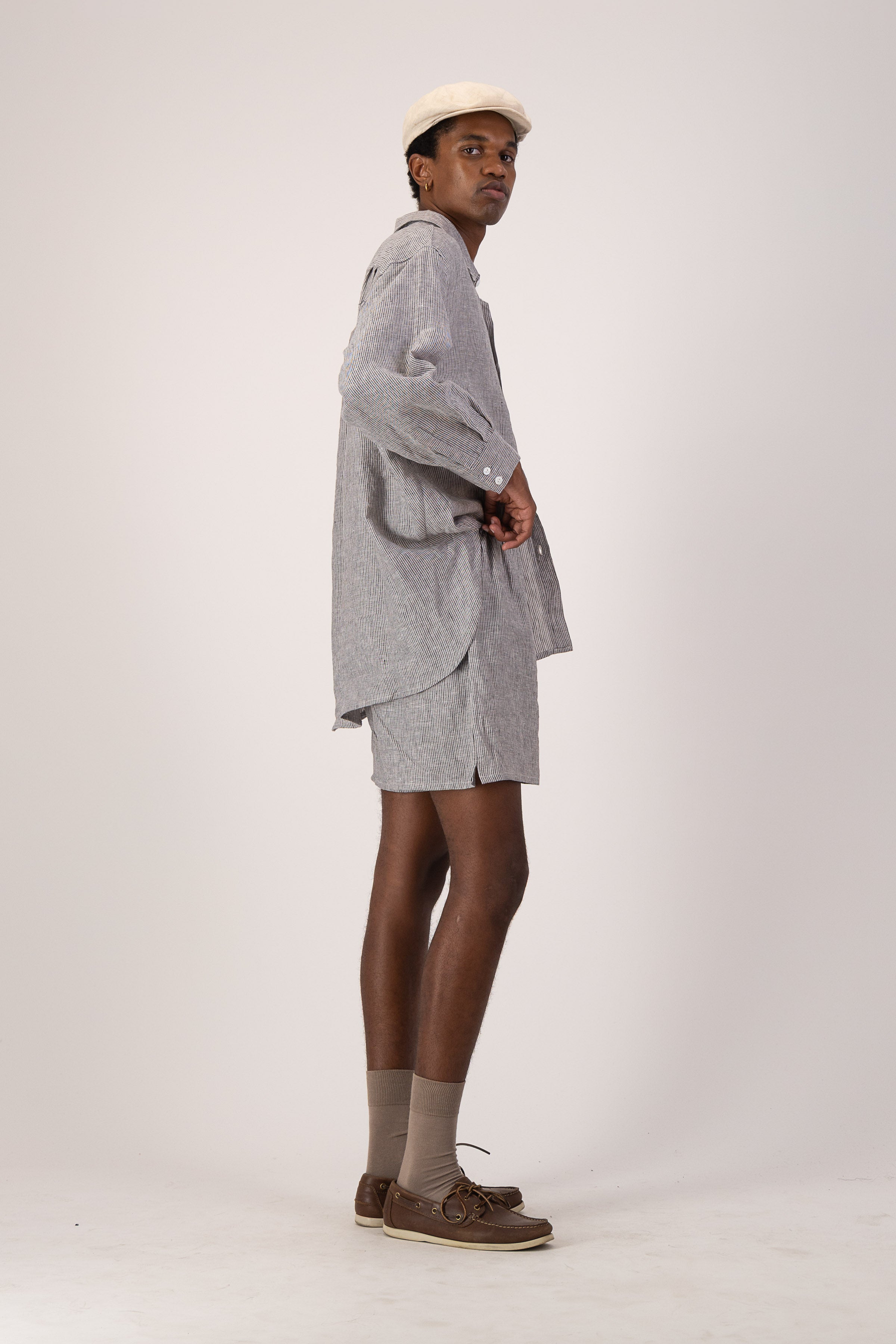 Marina Shirt - Linen Stripe