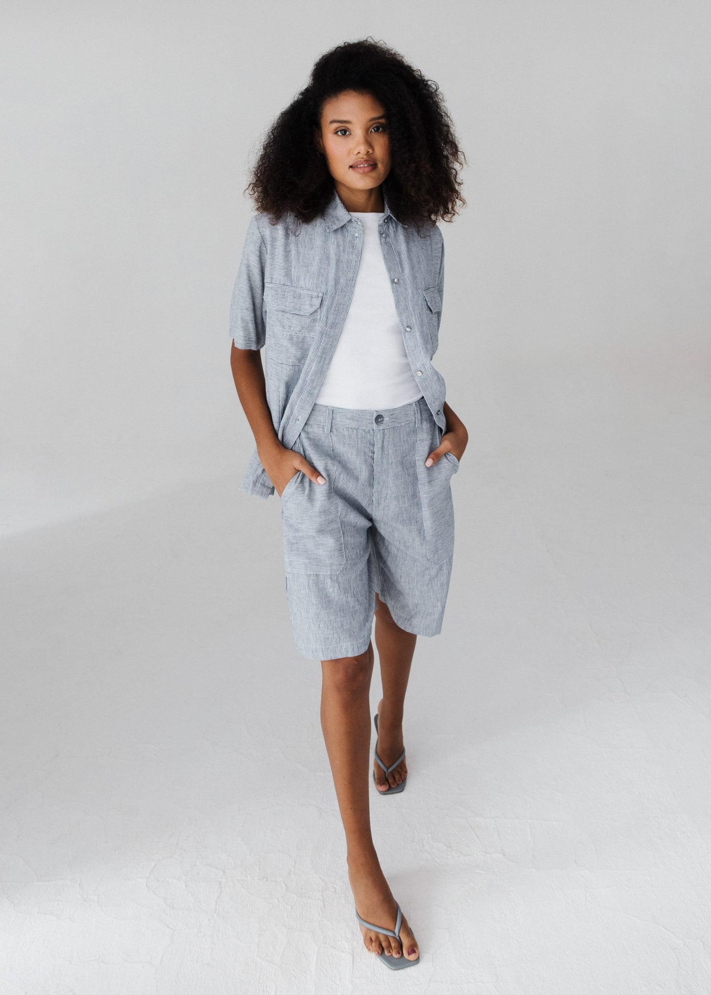 Bowler Shorts ― Navy Stripe