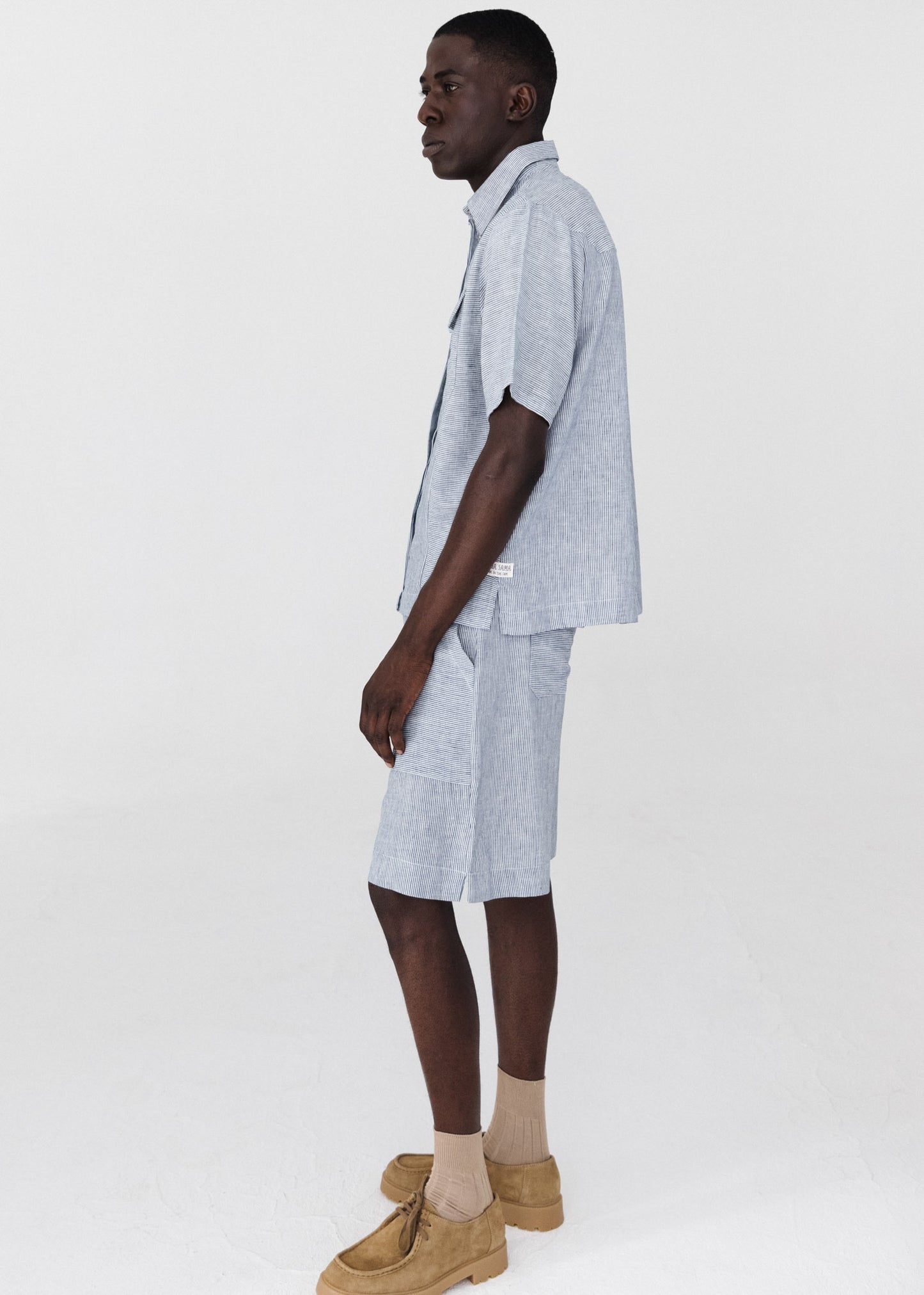 Bowler Shorts ― Navy Stripe