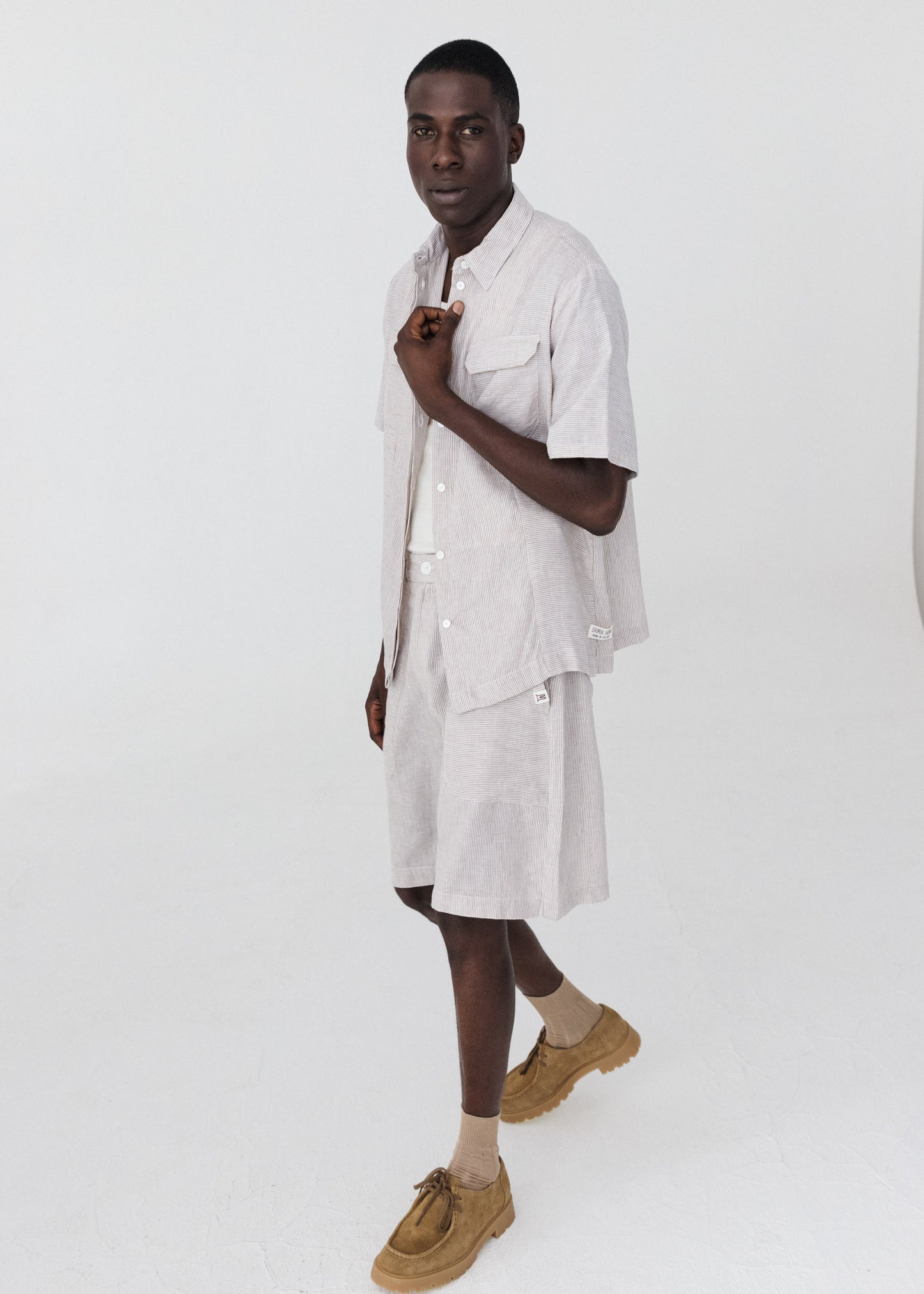 Classic Bowler ― Flax Stripe