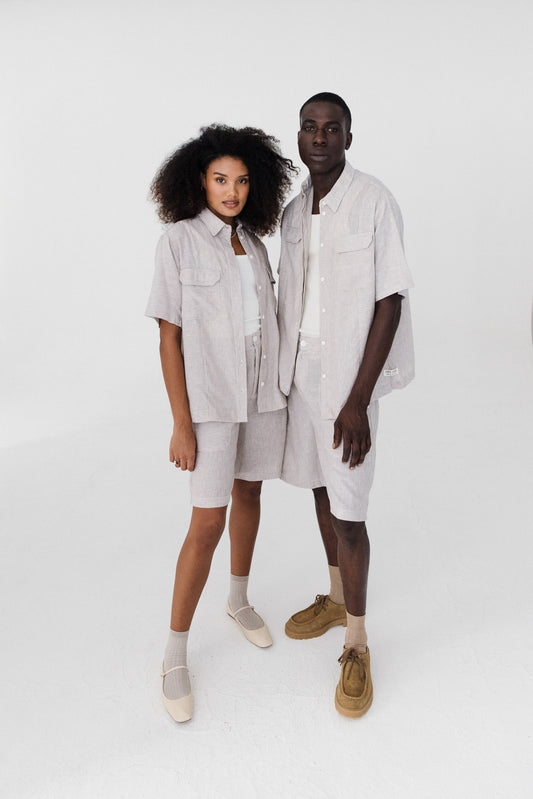 Classic Bowler - Flax Stripe