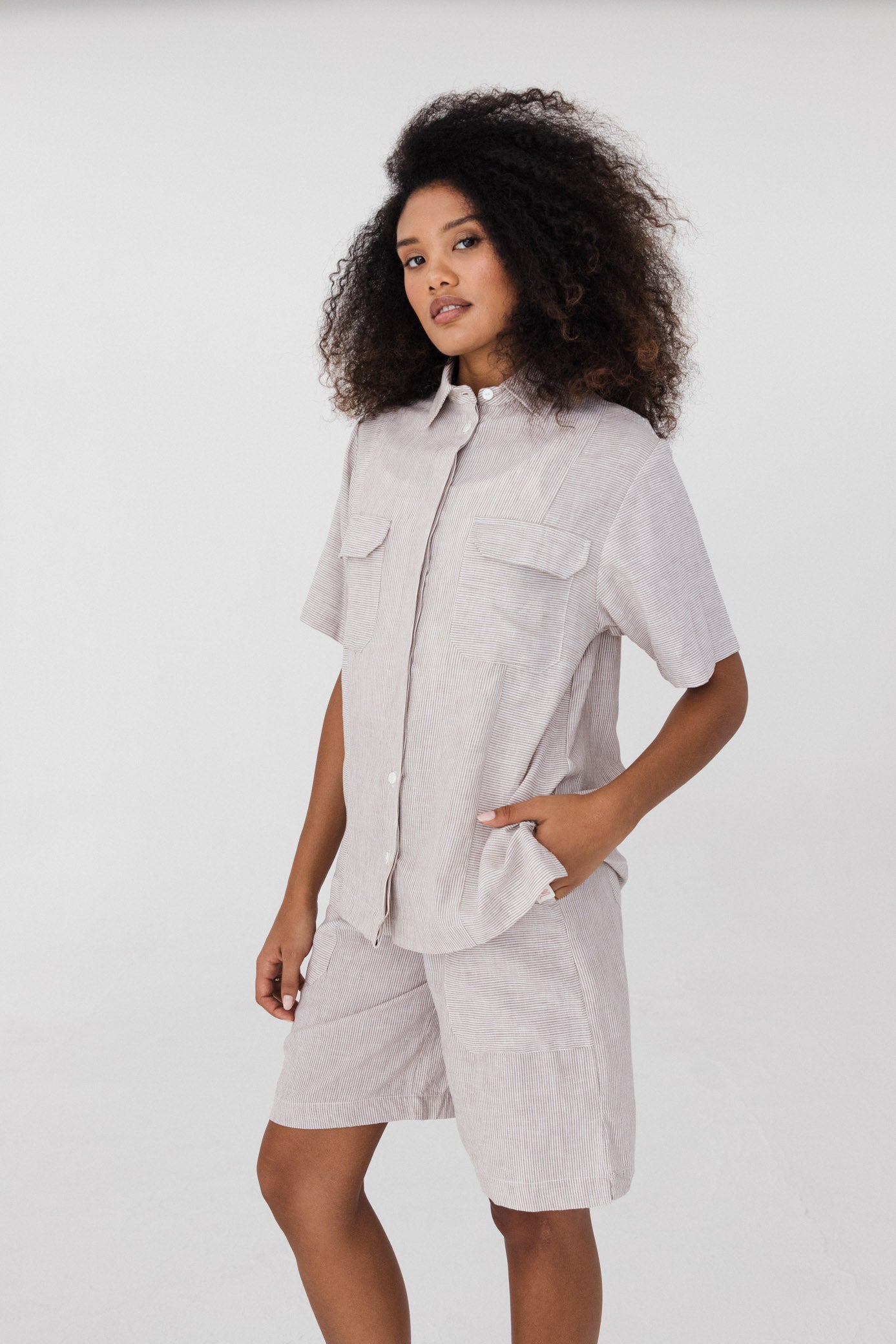 Classic Bowler ― Flax Stripe