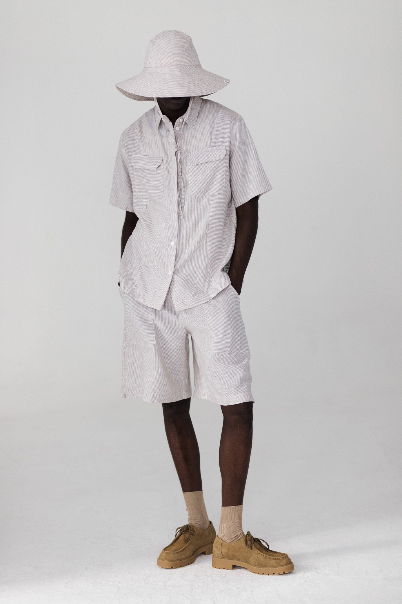 Sun Hat - Flax Stripe