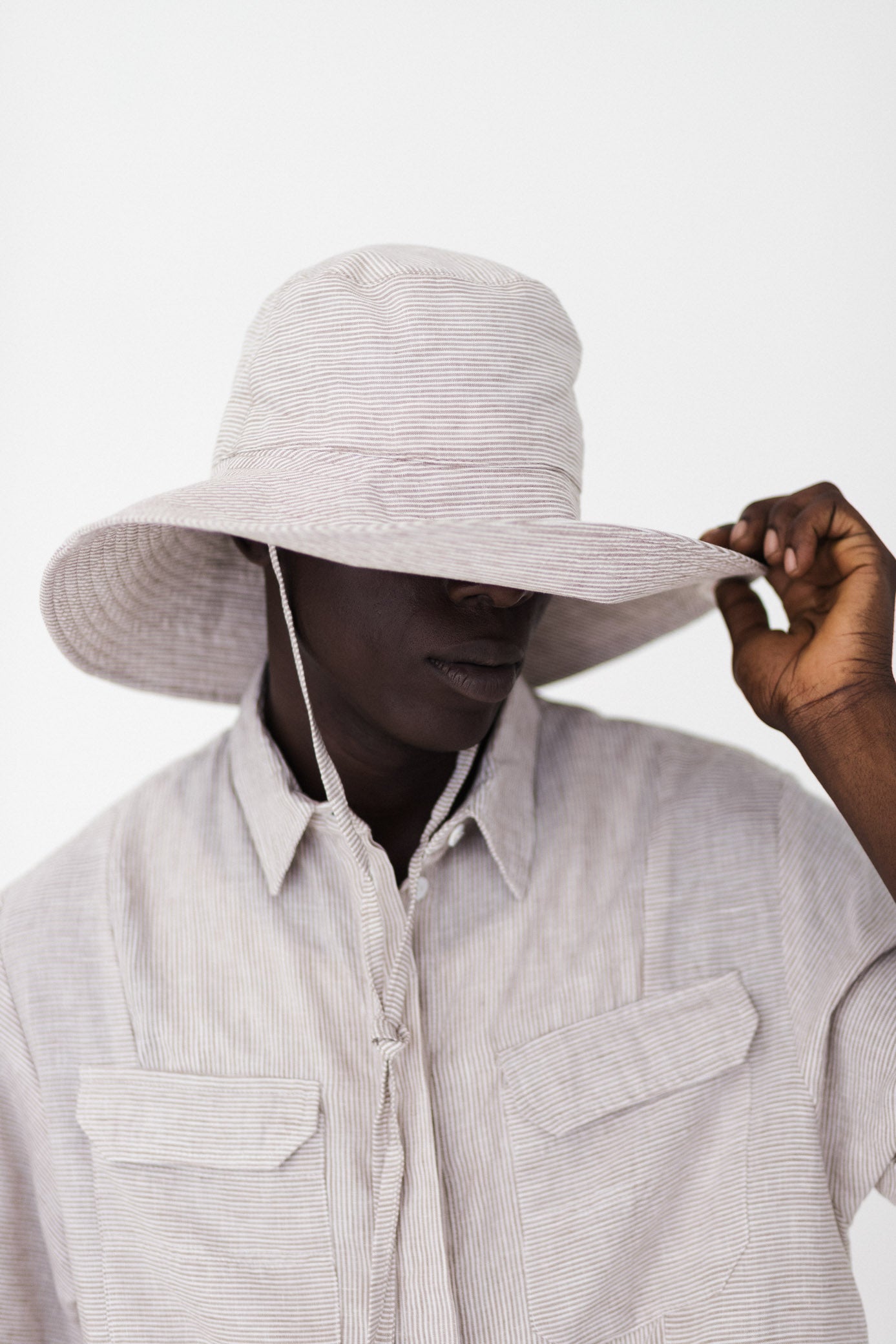 Sun Hat ― Flax Stripe