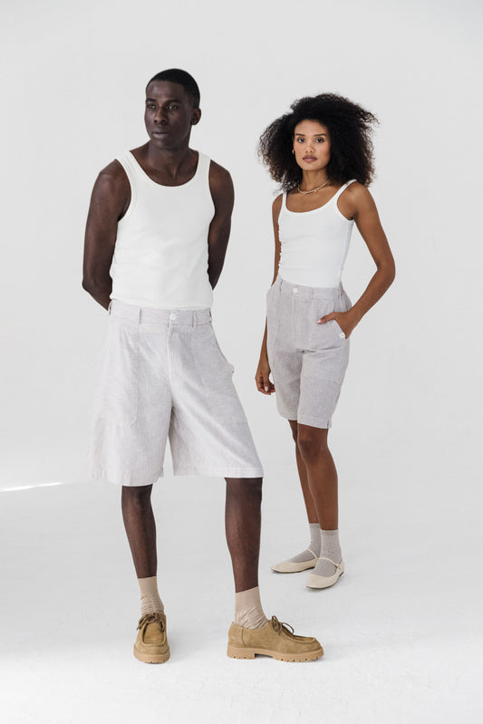 Bowler Shorts - Flax Stripe