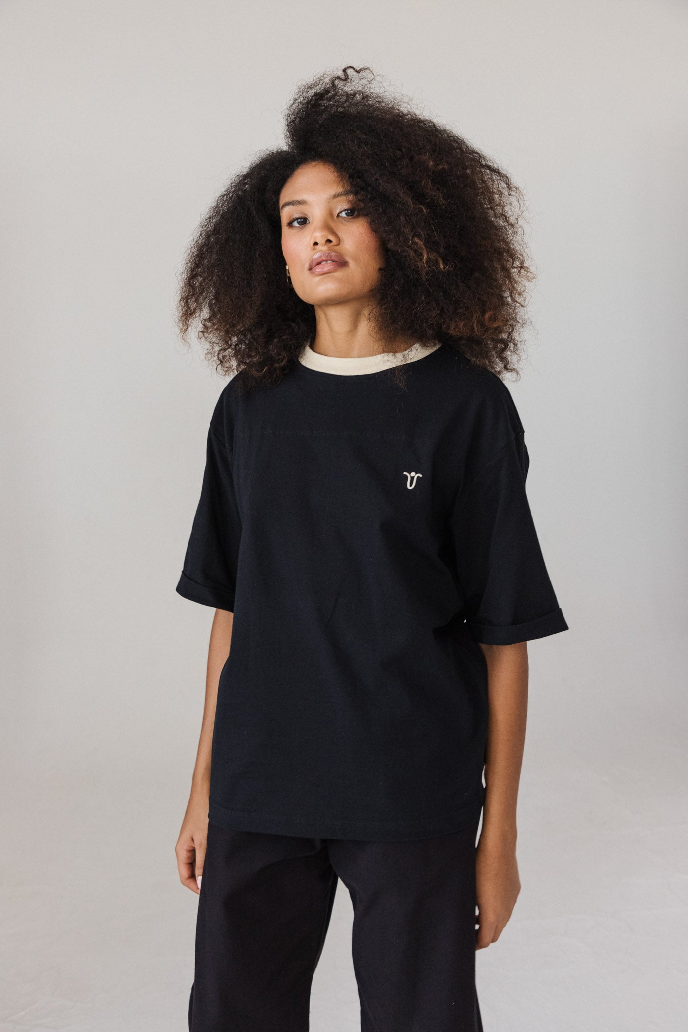 Joy Tee - Black & Stone