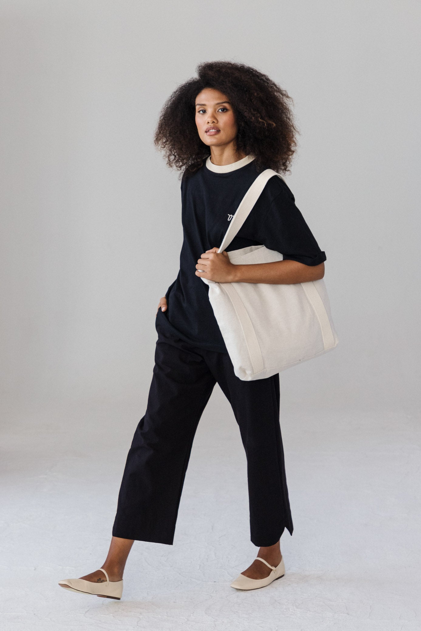 Joy Tee - Black & Stone