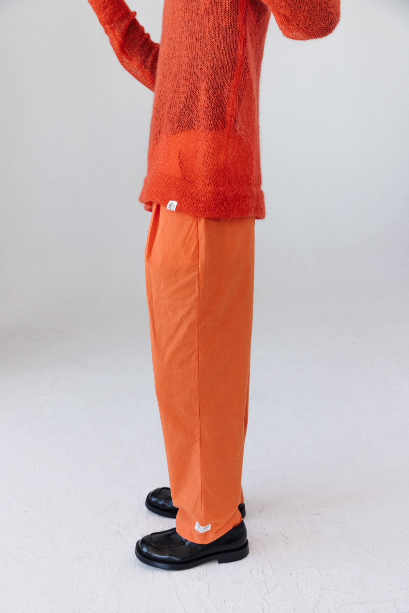 Pleated Trousers ― Tangerine