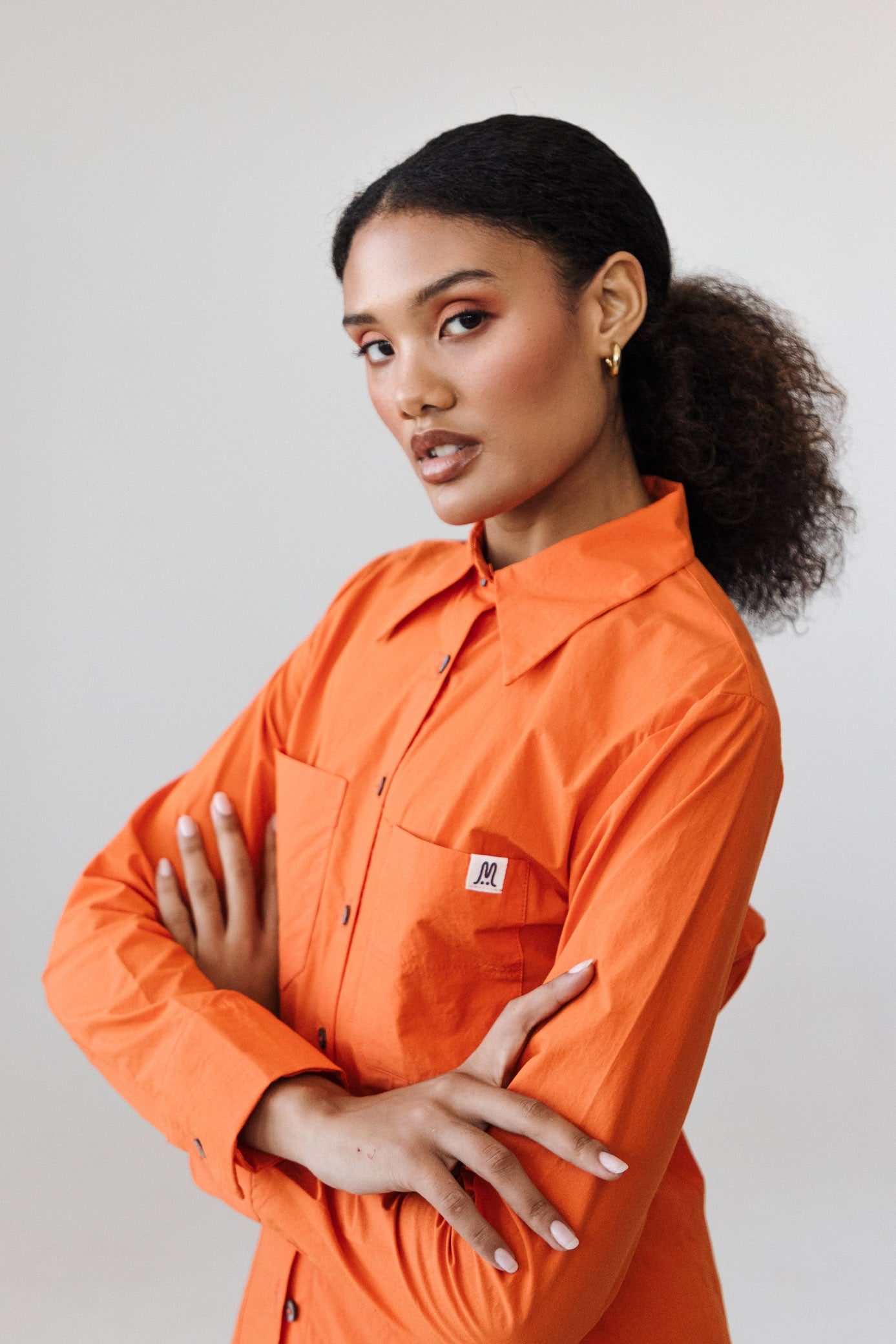 Diana Blouse - Tangerine