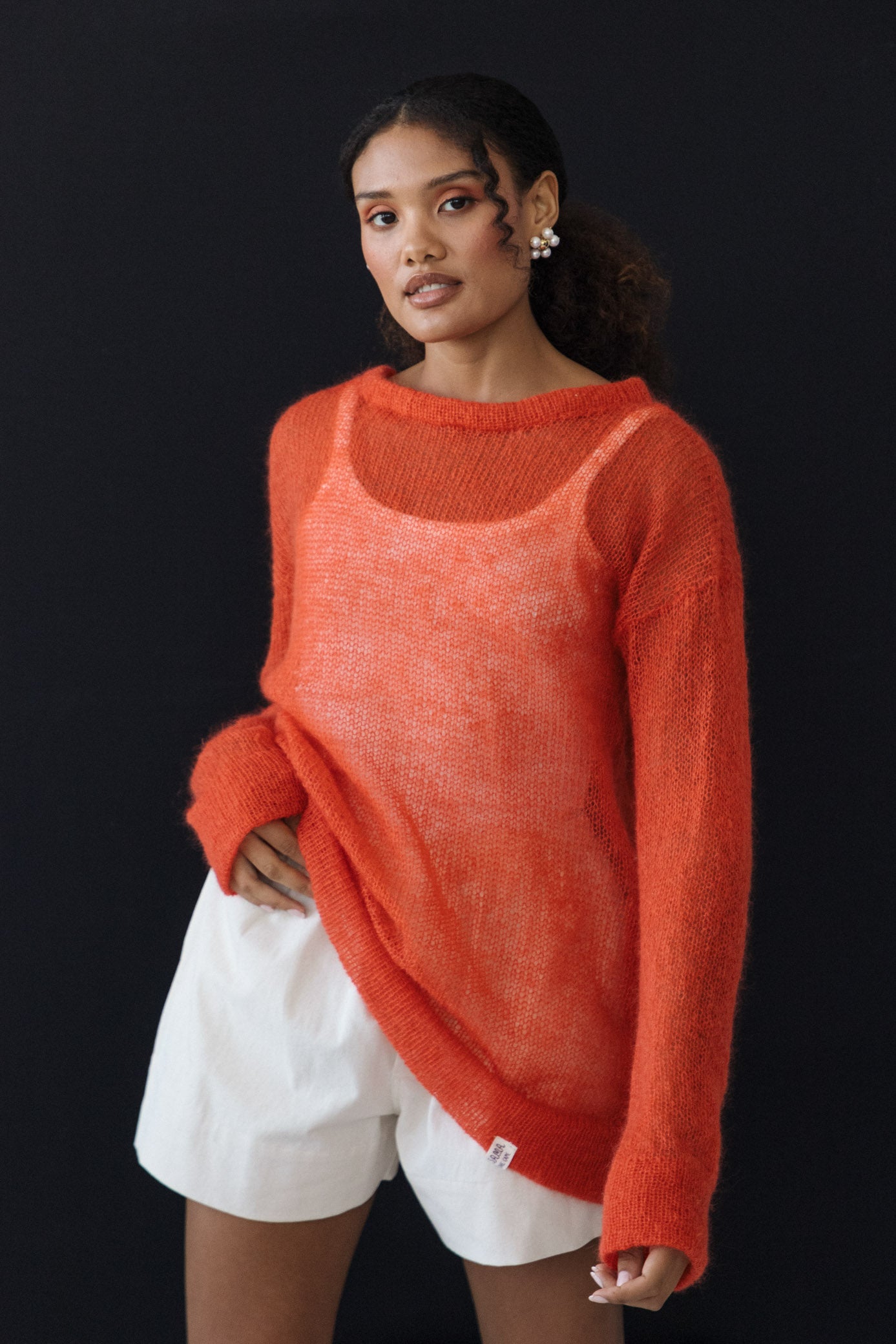 Loose Knit Sweater - Tangerine