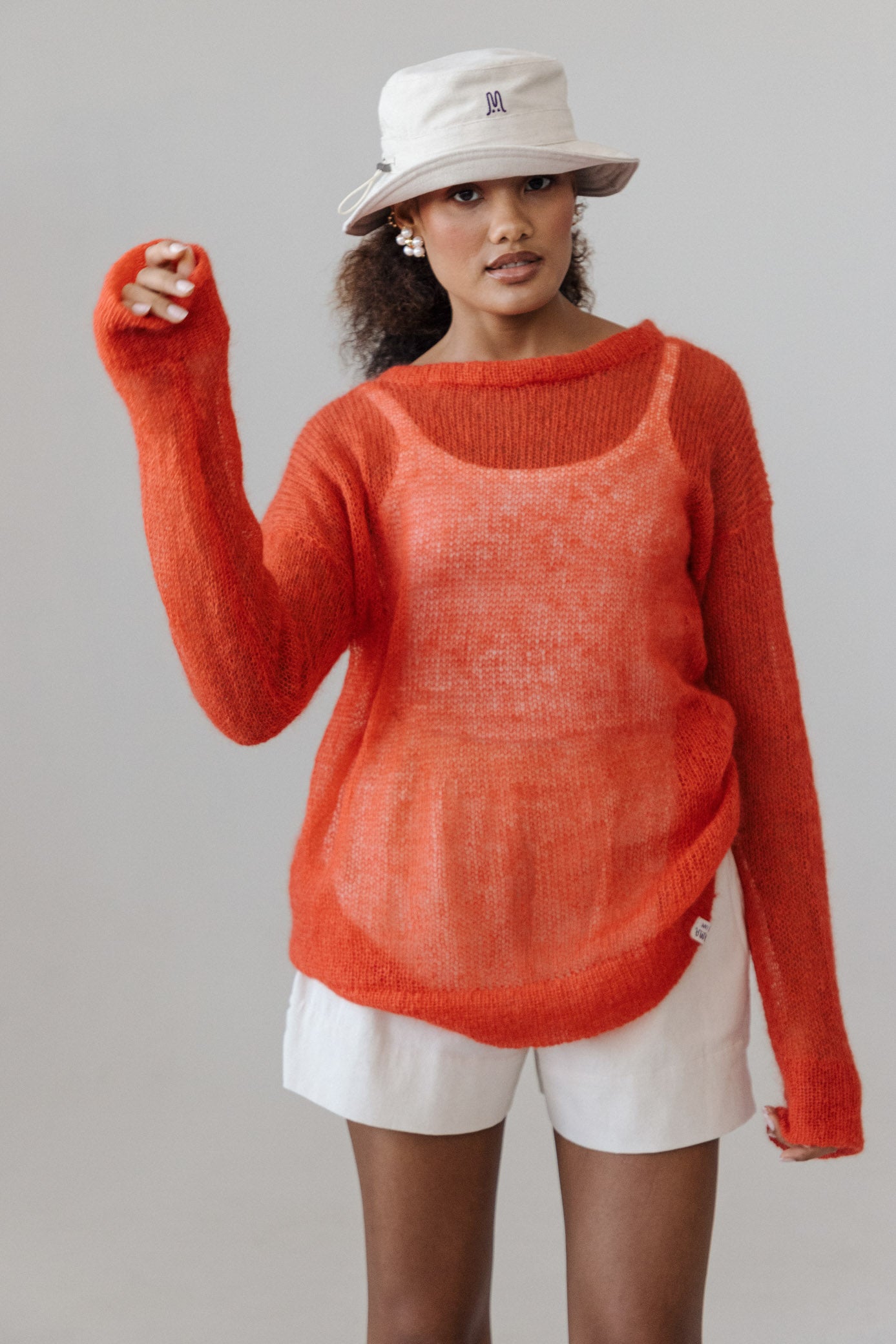 Loose Knit Sweater - Tangerine