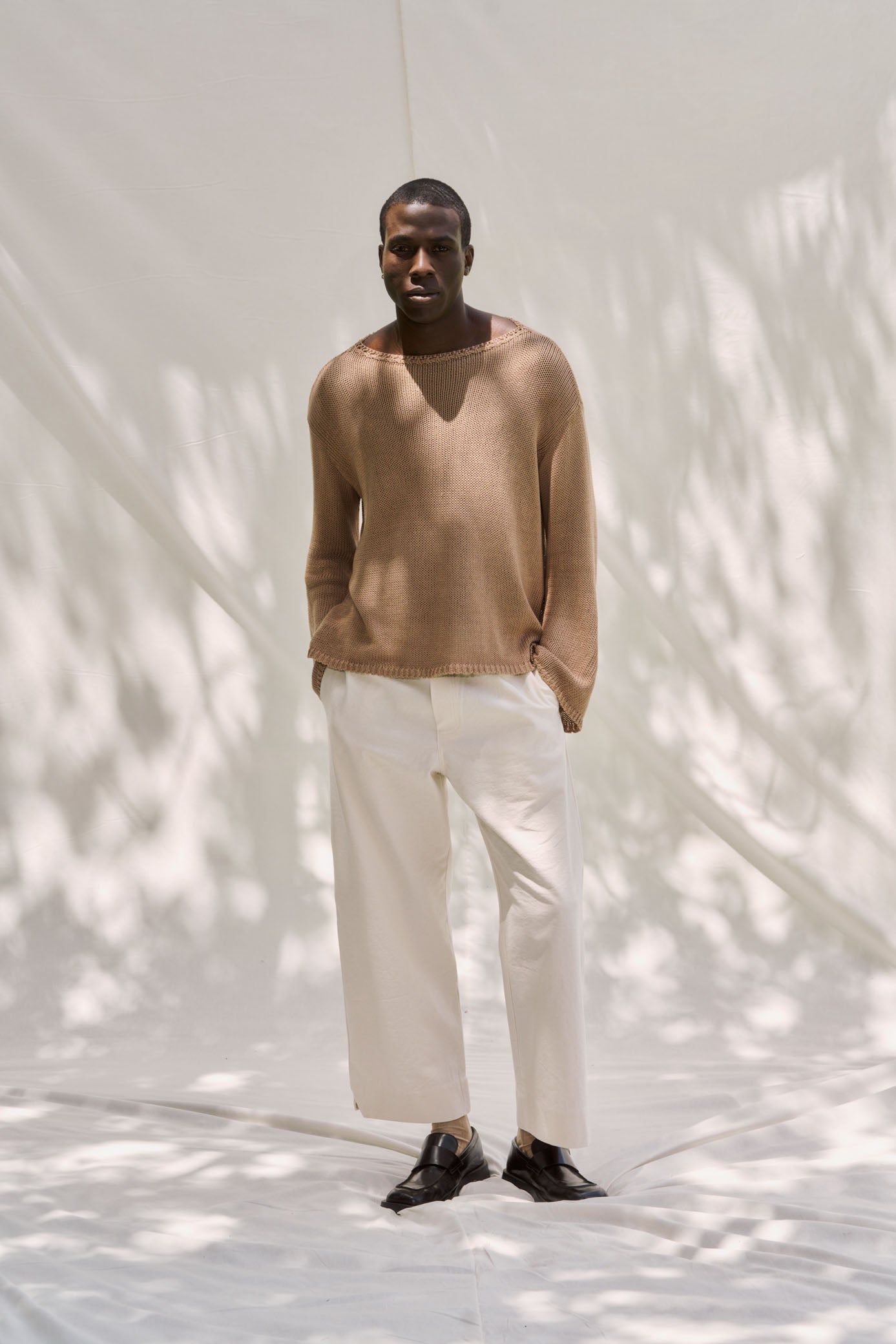 Belle Cotton Sweater - NY Khaki
