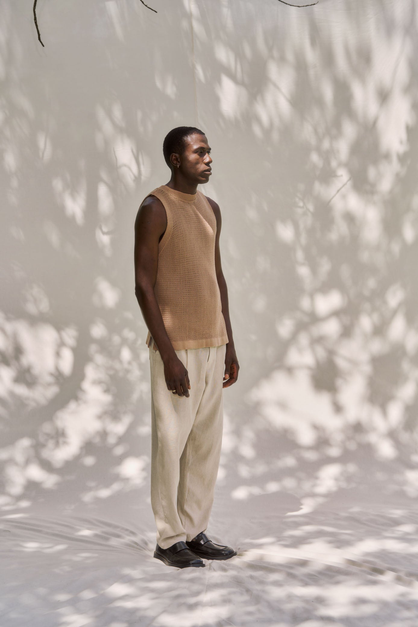 Mash Cotton Vest - NY Khaki