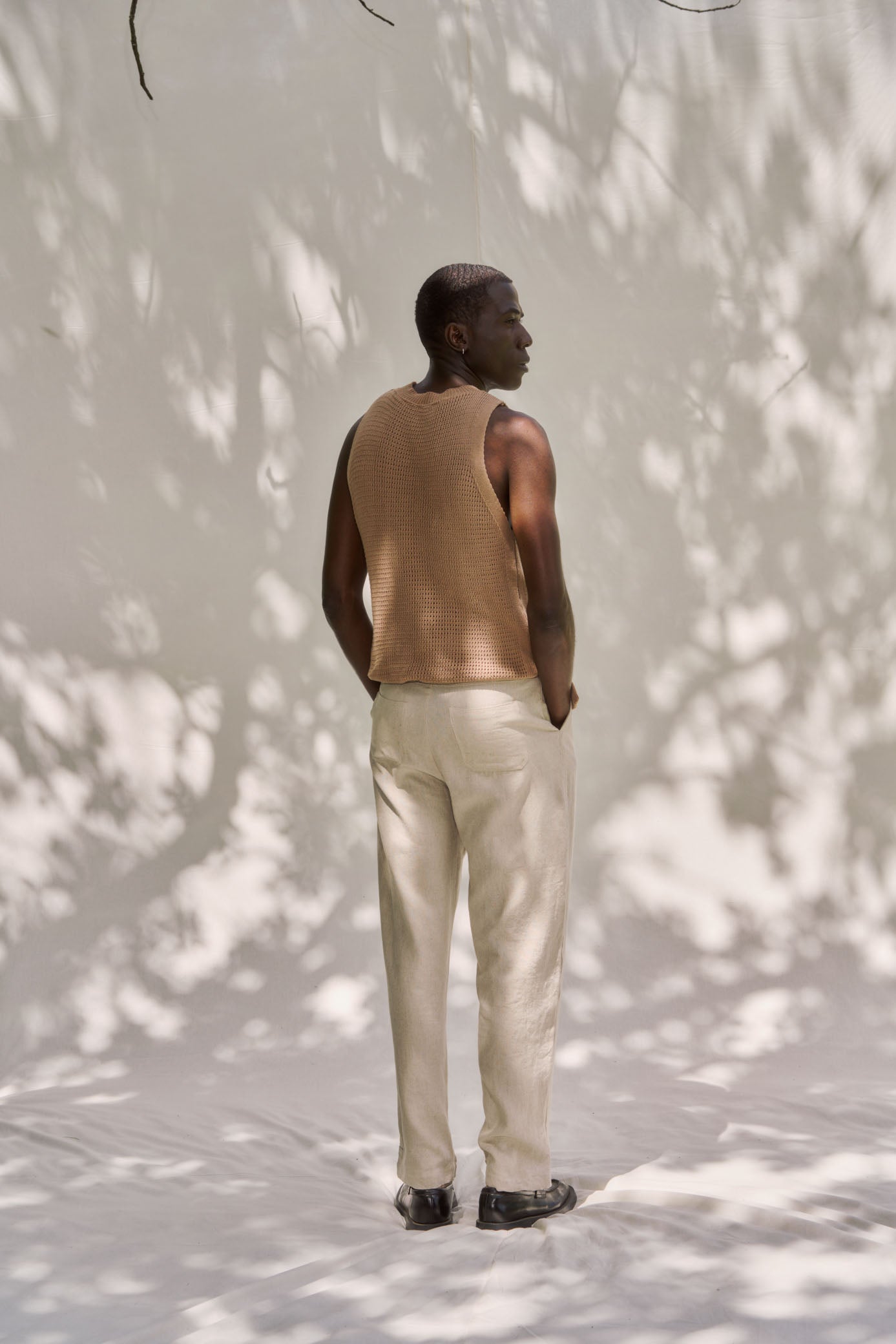 Mash Cotton Vest - NY Khaki