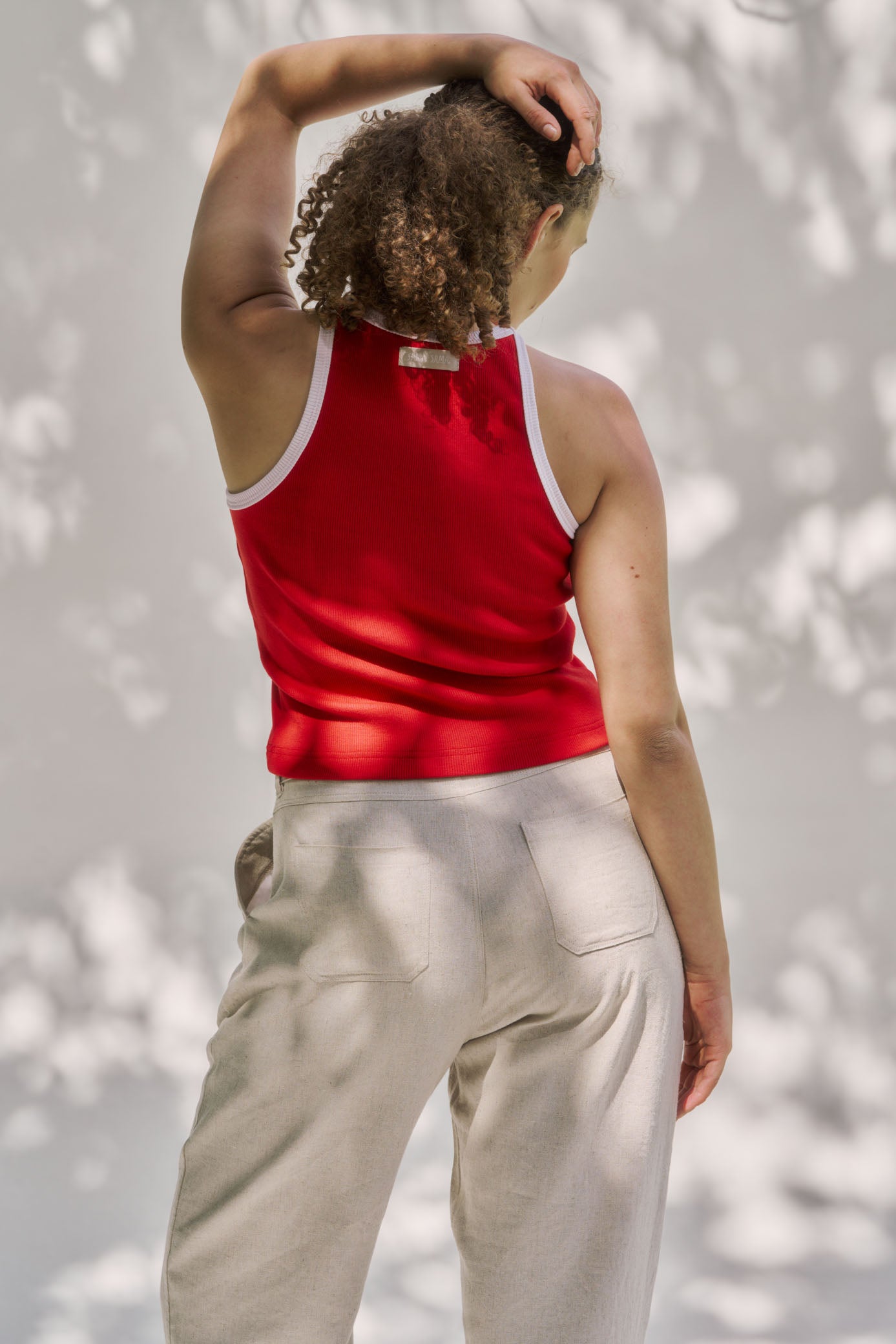 Rib Vest - Red & Pink