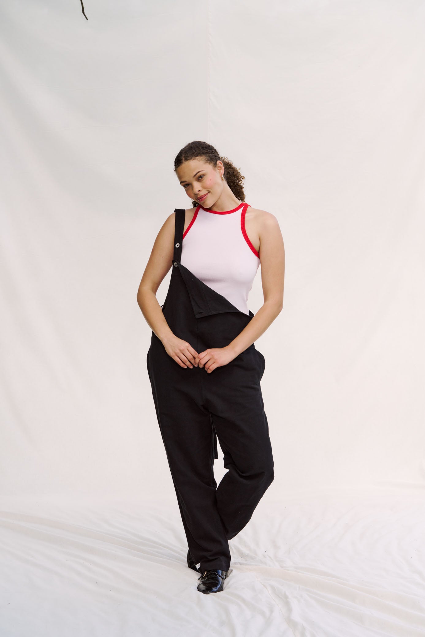 Rib Vest ― Pink & Red