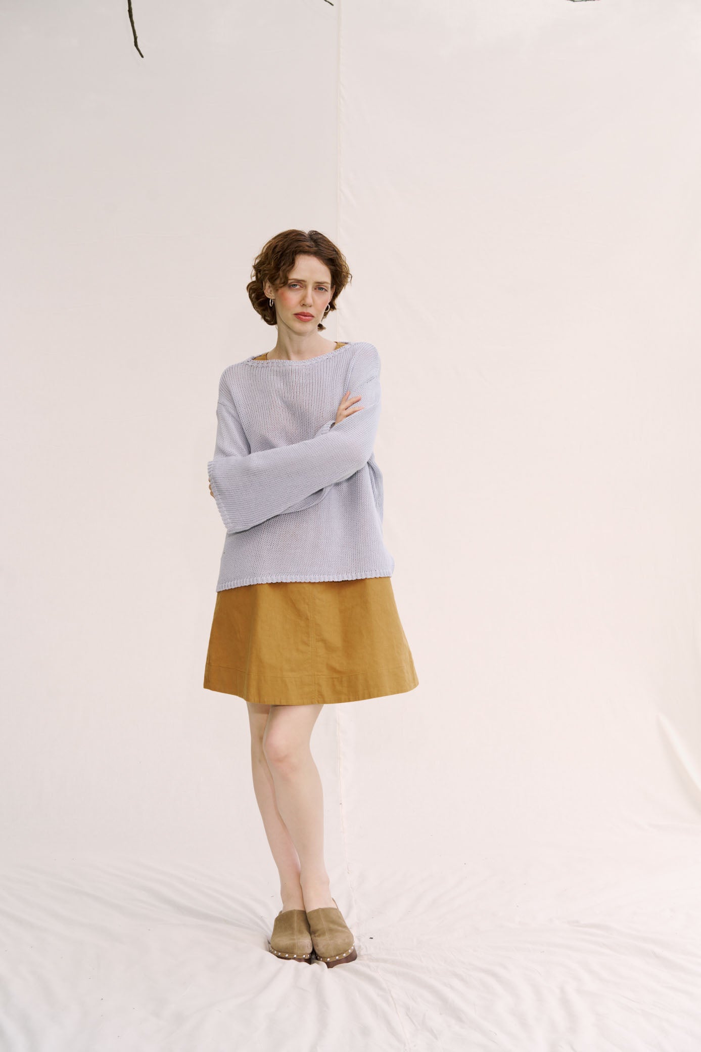 Belle Cotton Sweater - Cloud