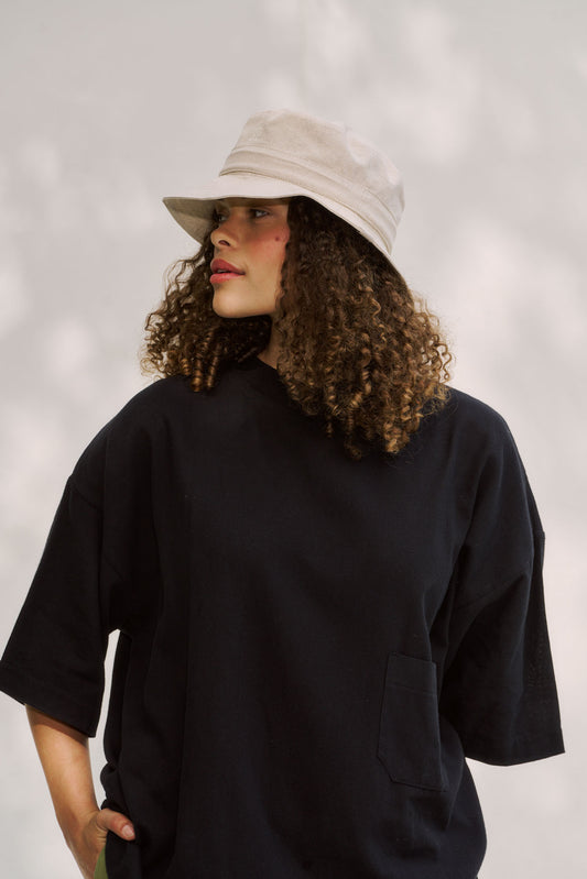 'Forget-me-not' Bucket Hat - Natural