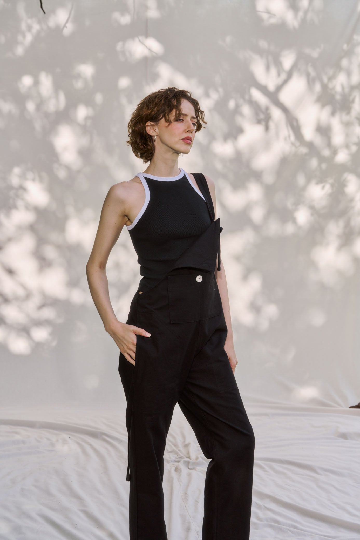 Rib Vest ― Black & White