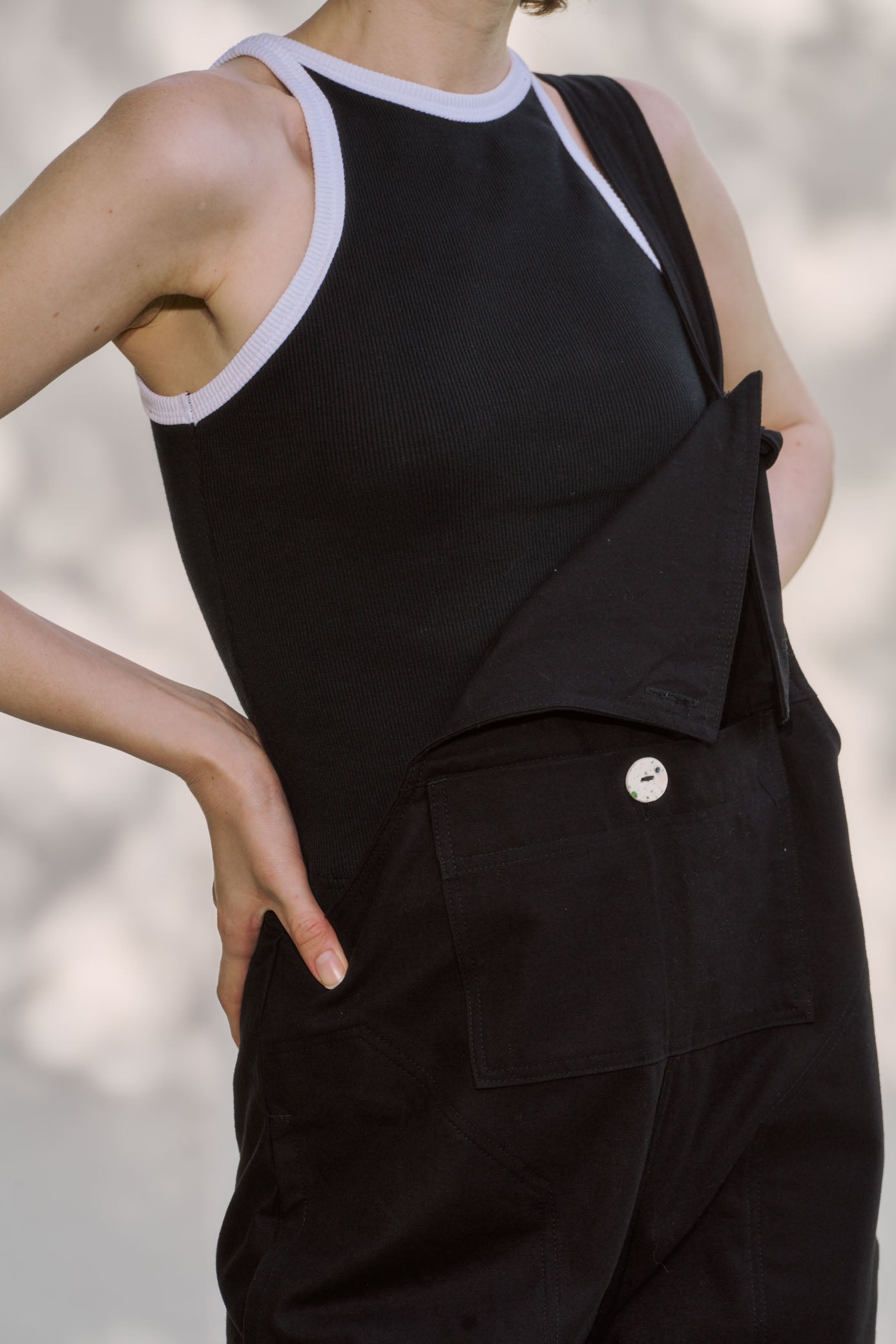 Rib Vest ― Black & White