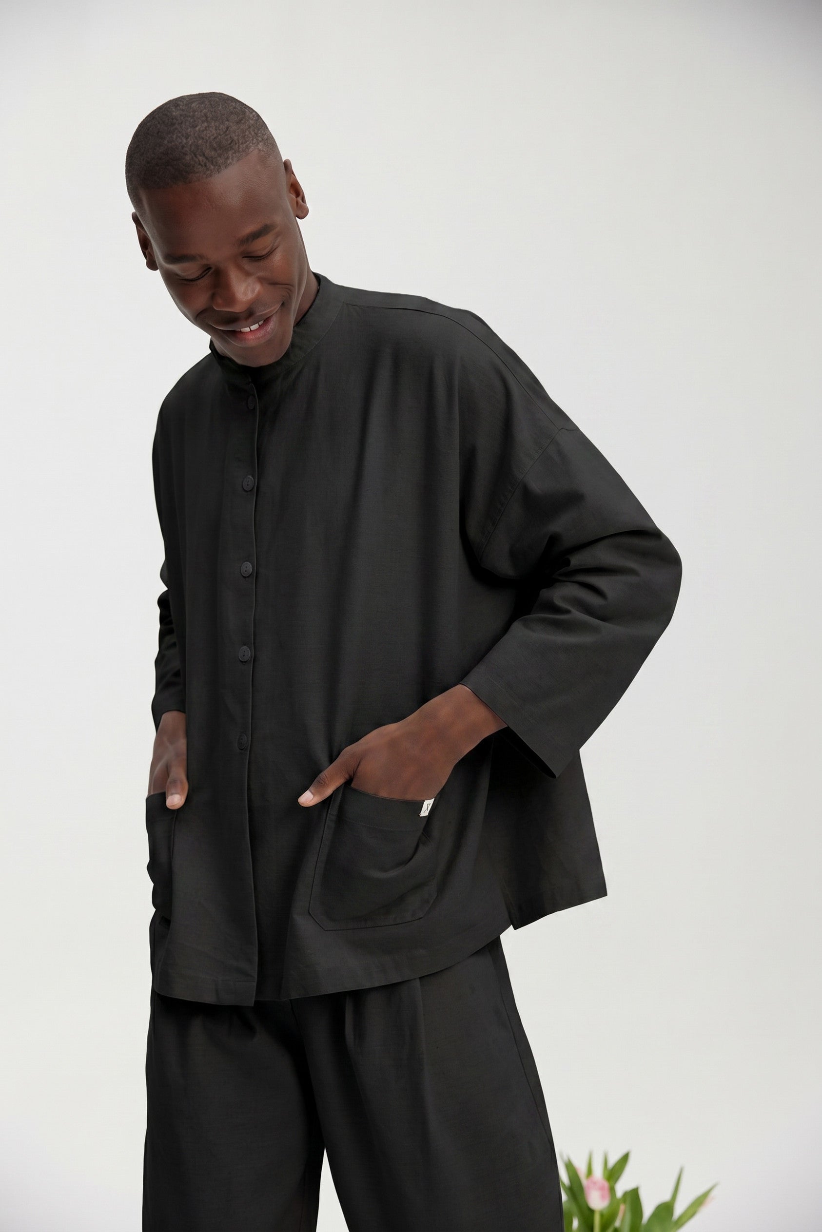 Mandarin Collar - Midnight
