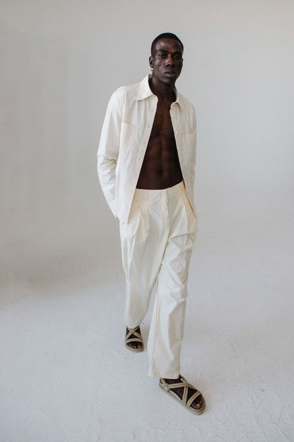 Pleated Trousers ― Sand