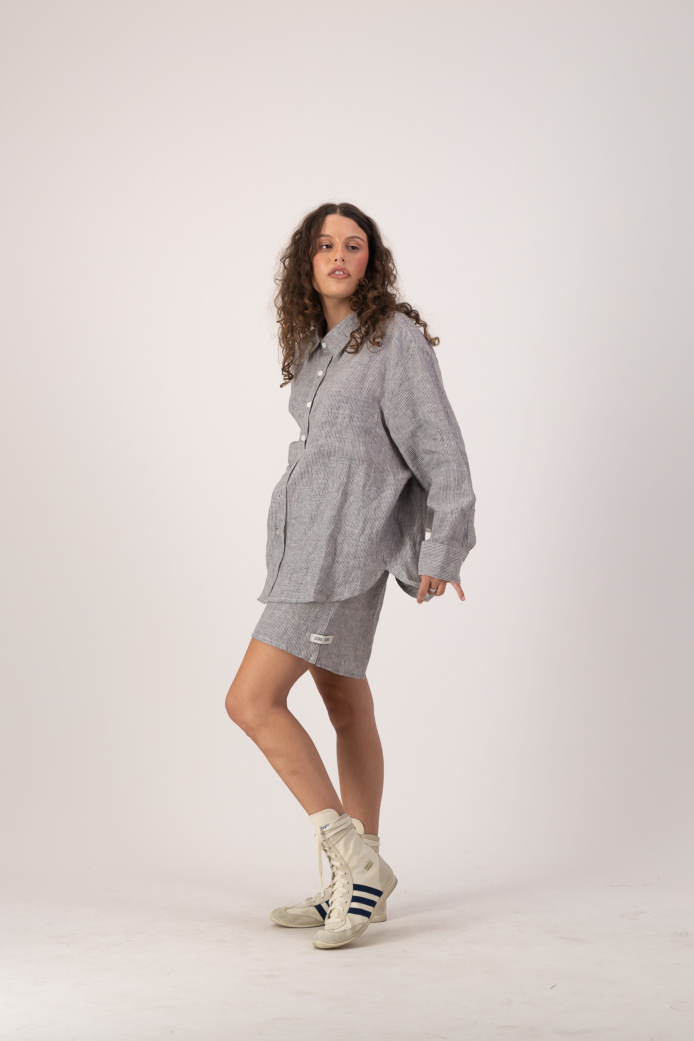 Marina Shirt - Linen Stripe