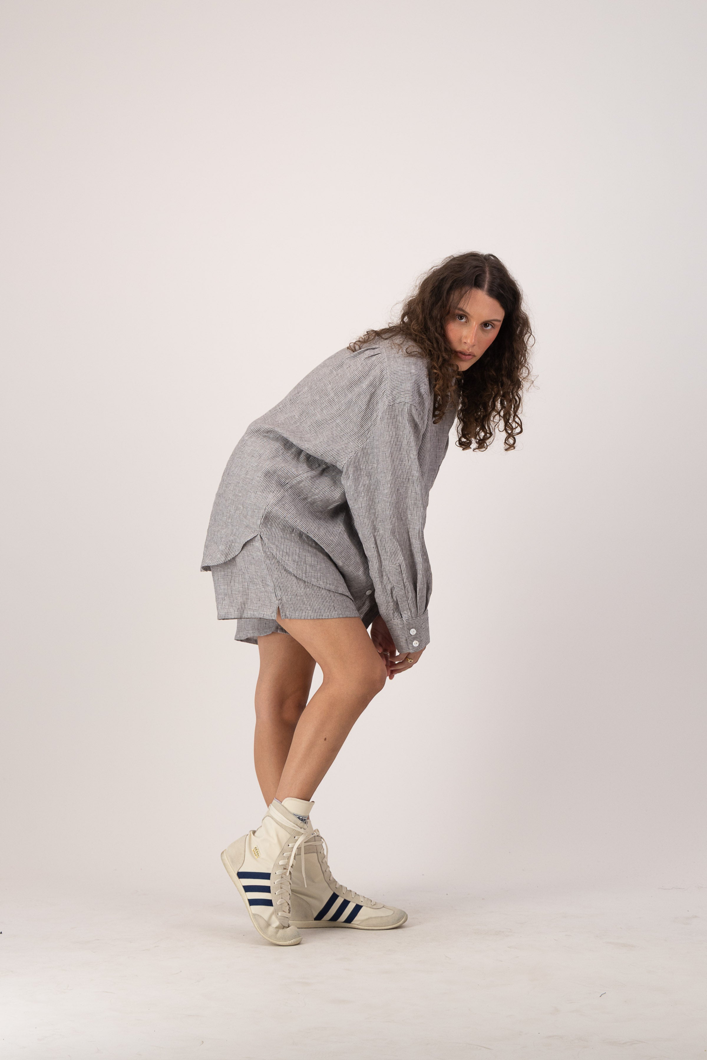 Marina Shirt - Linen Stripe