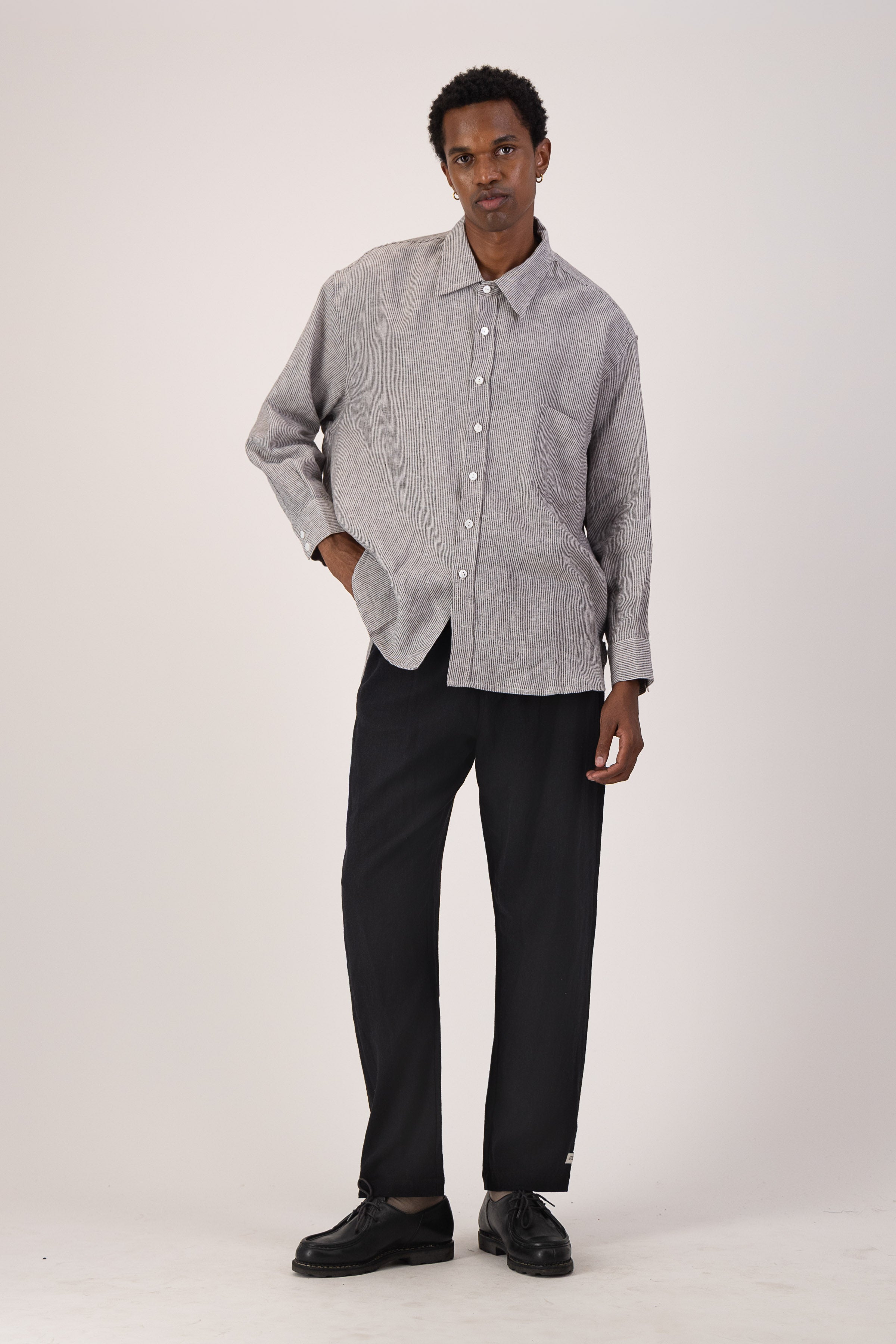 Marina Shirt - Linen Stripe