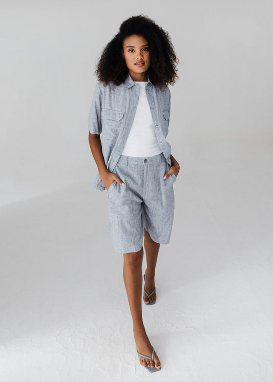 Bowler Shorts - Navy Stripe