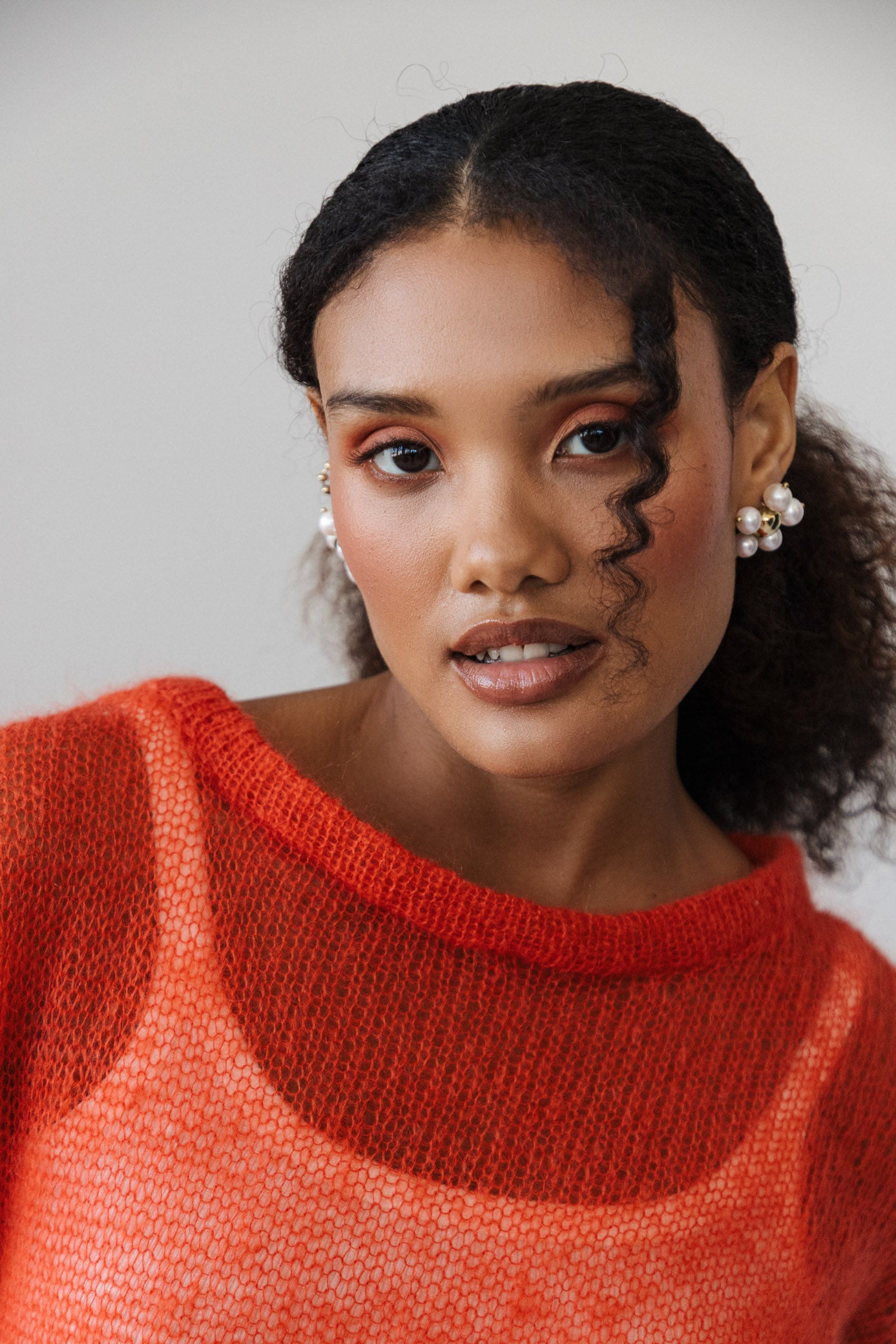 Loose Knit Sweater - Tangerine