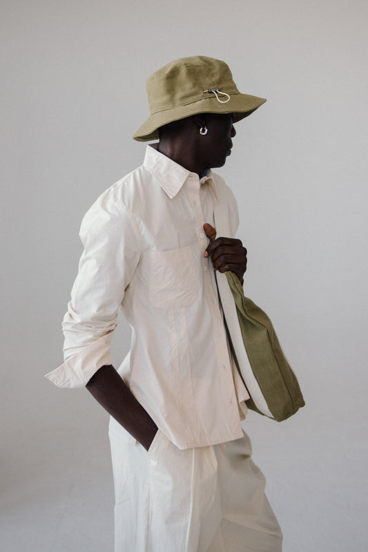 'Forget-me-not' Bucket Hat - Khaki