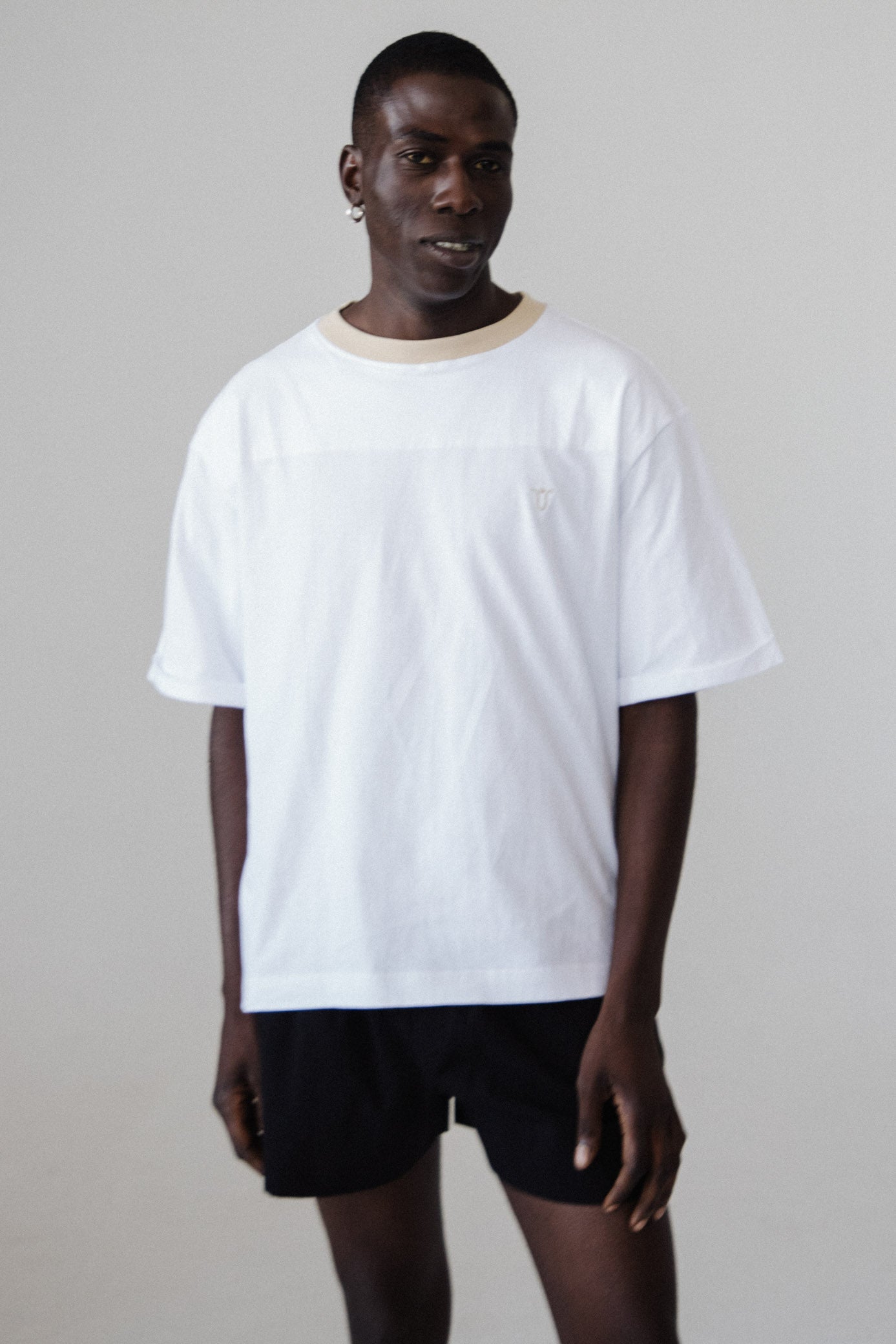 Joy Tee - White & Stone
