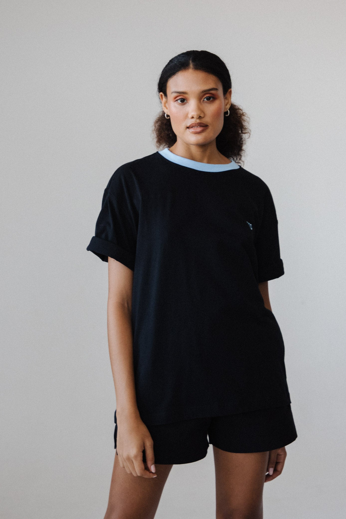 Joy Tee - Black & Sky