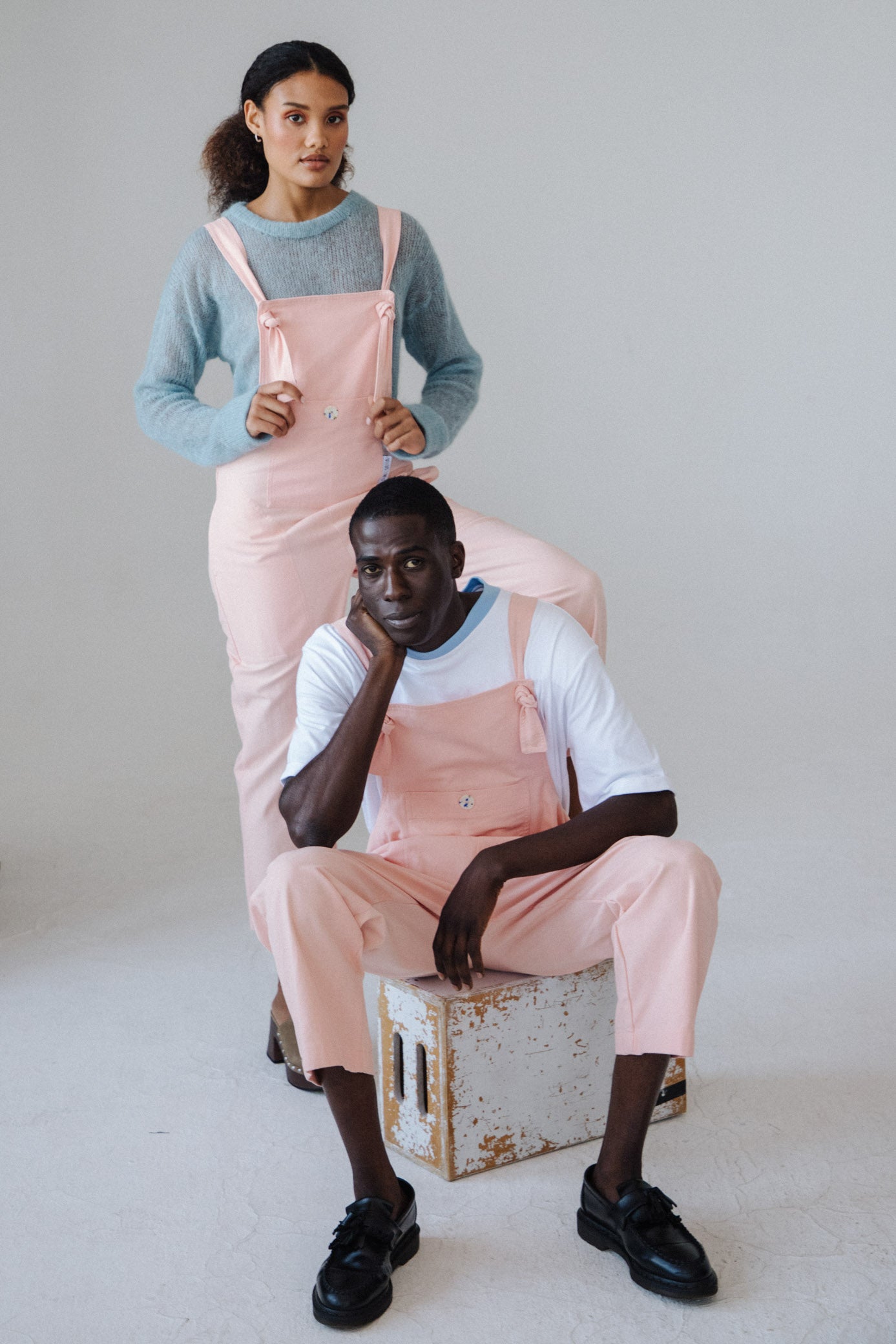 Classic Dungarees - Peach