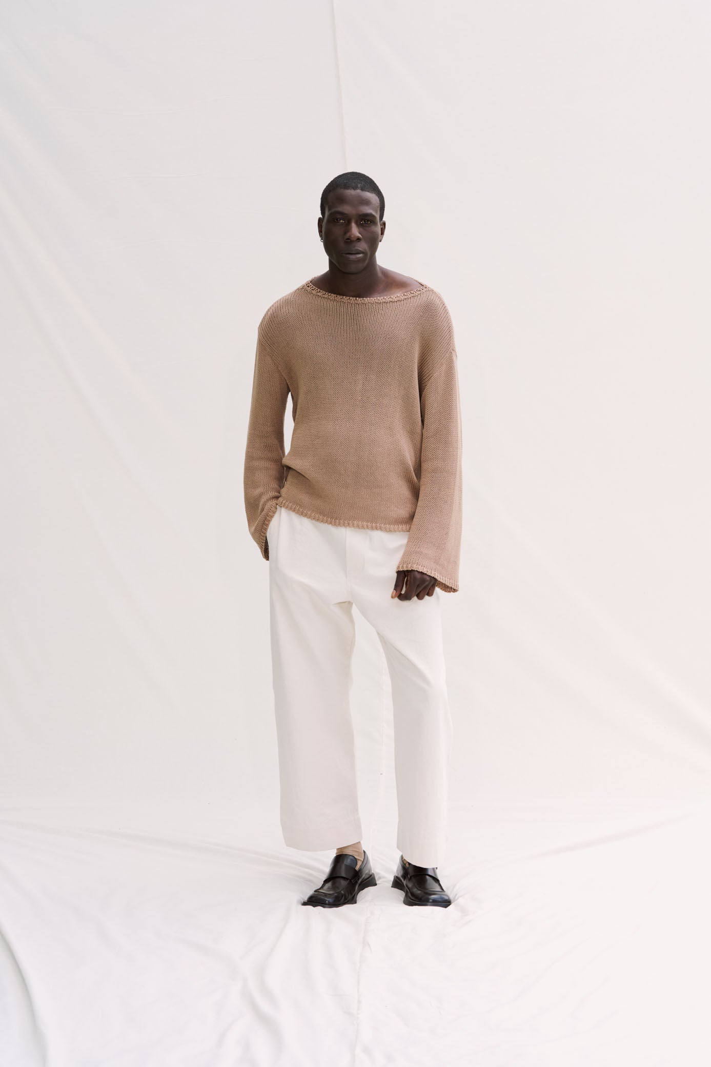Belle Cotton Sweater - NY Khaki