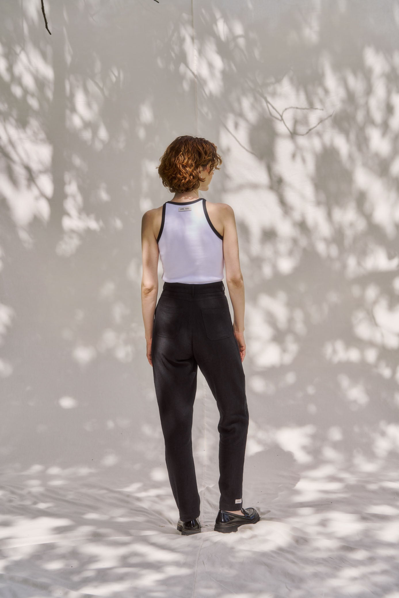 Rib Vest - White & Black