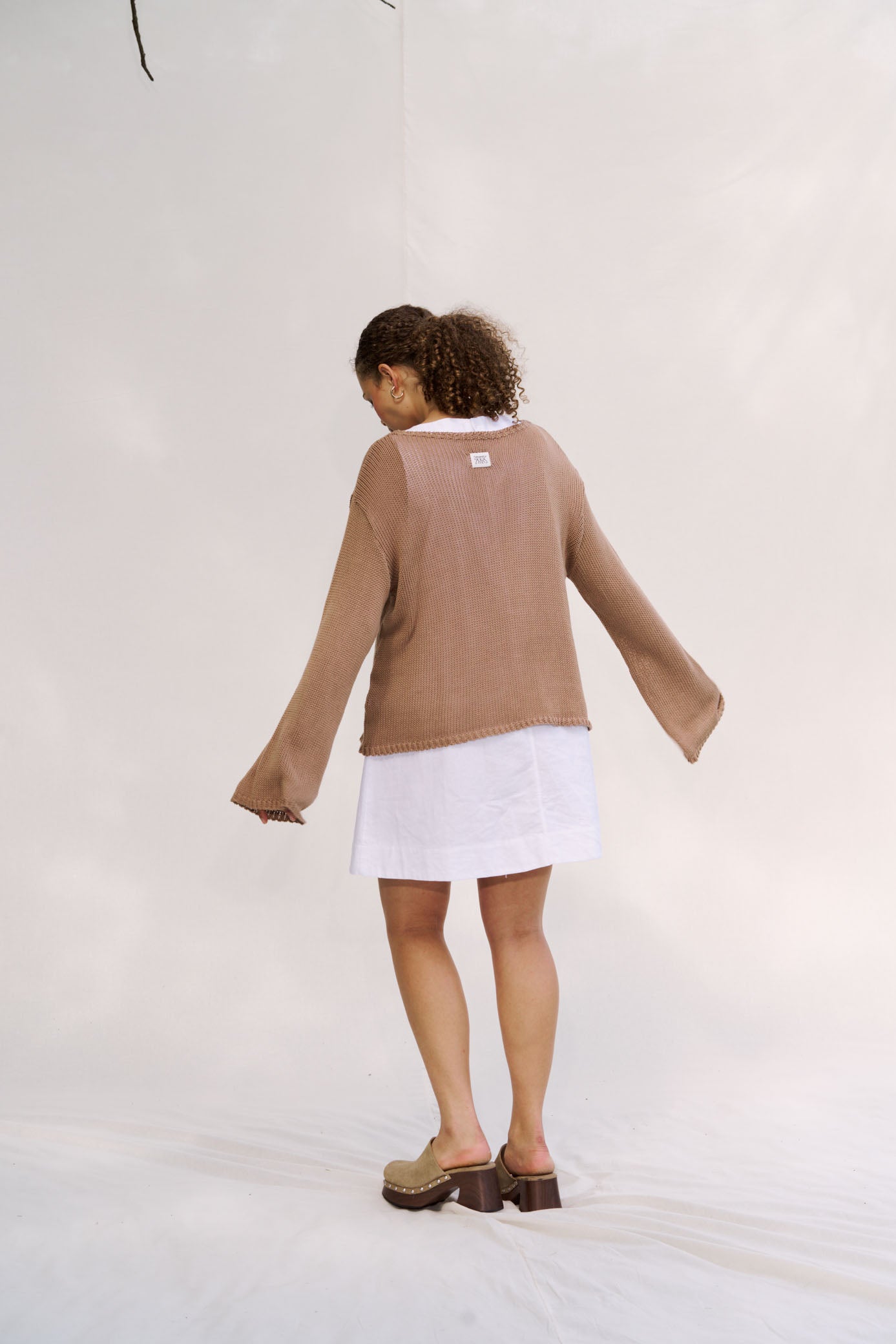 Belle Cotton Sweater - NY Khaki