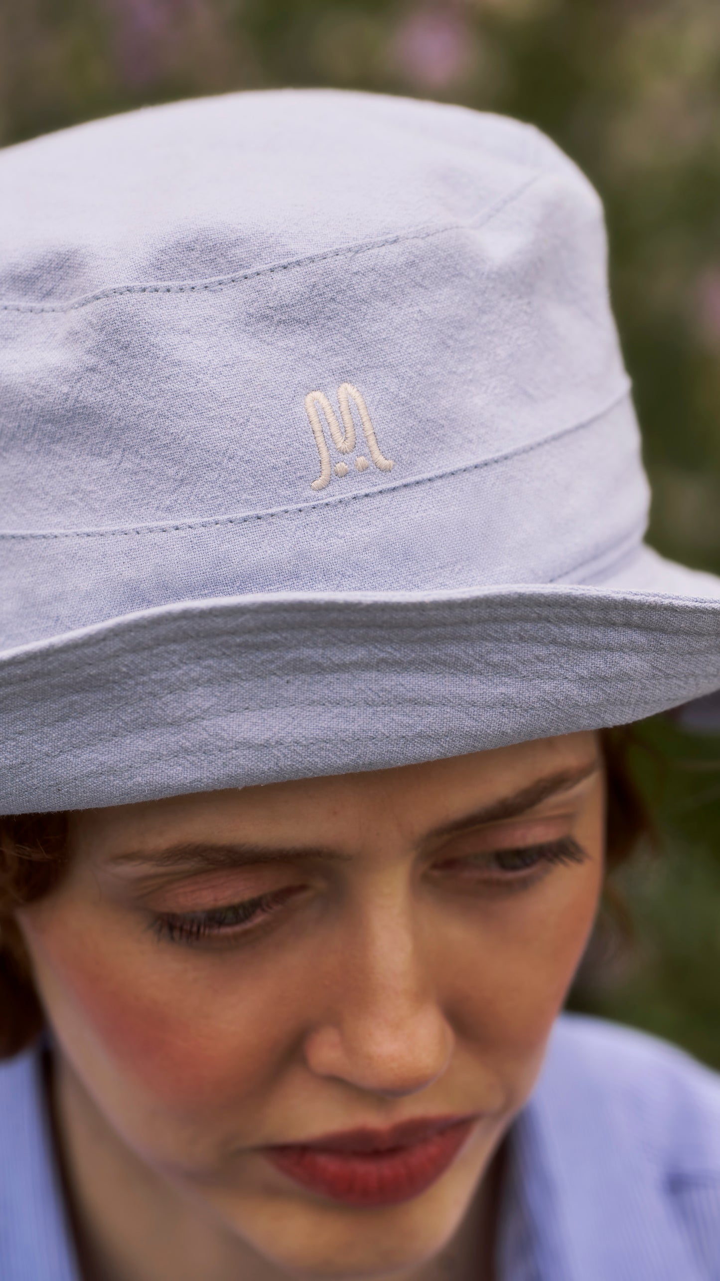 'Forget-me-not' Bucket Hat ― Powder Blue