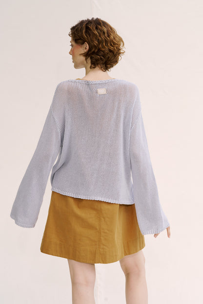 'Belle' Cotton Sweater ― Cloud