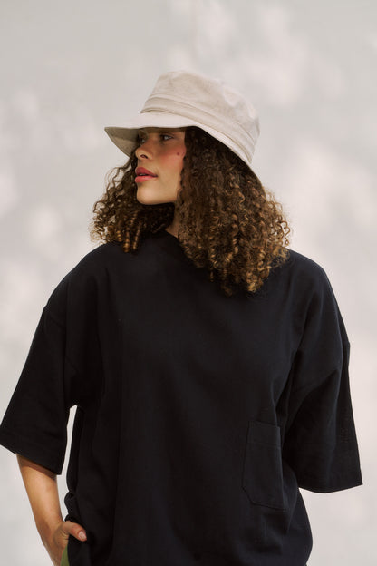 'Forget-me-not' Bucket Hat ― Natural