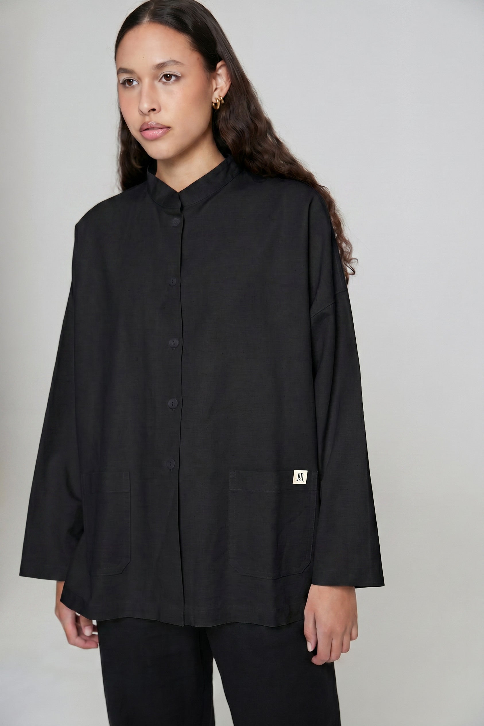 Mandarin Collar - Midnight