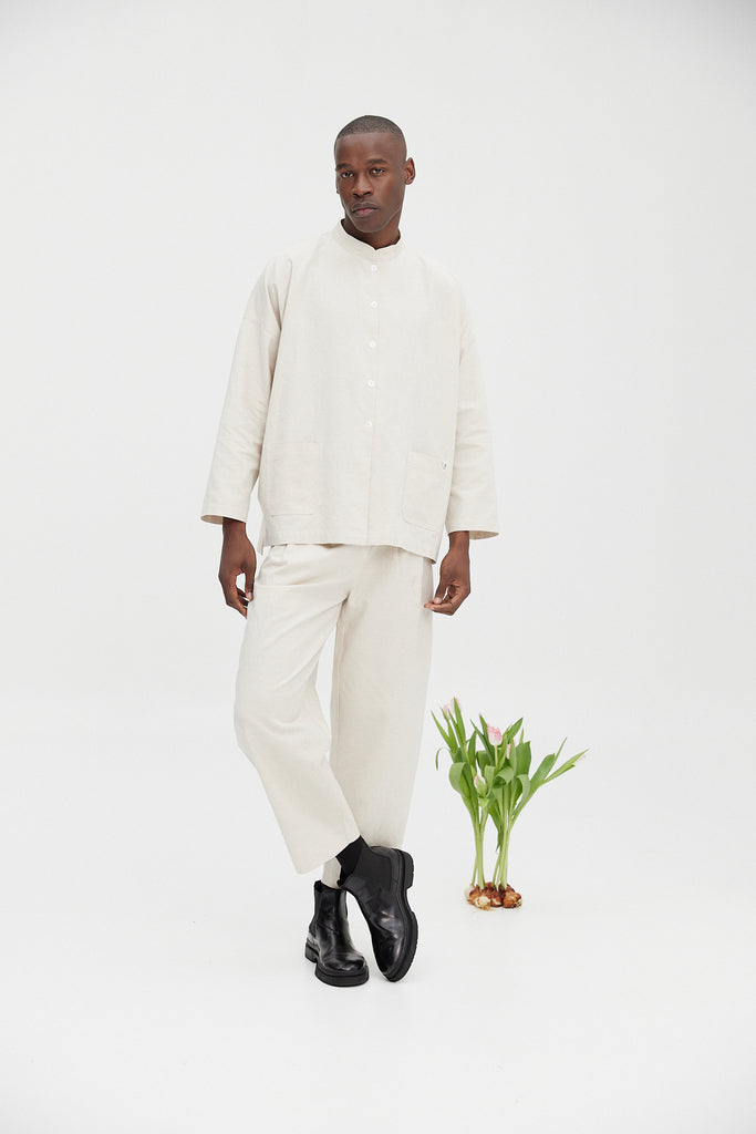 Pleated Trousers ~ Natural